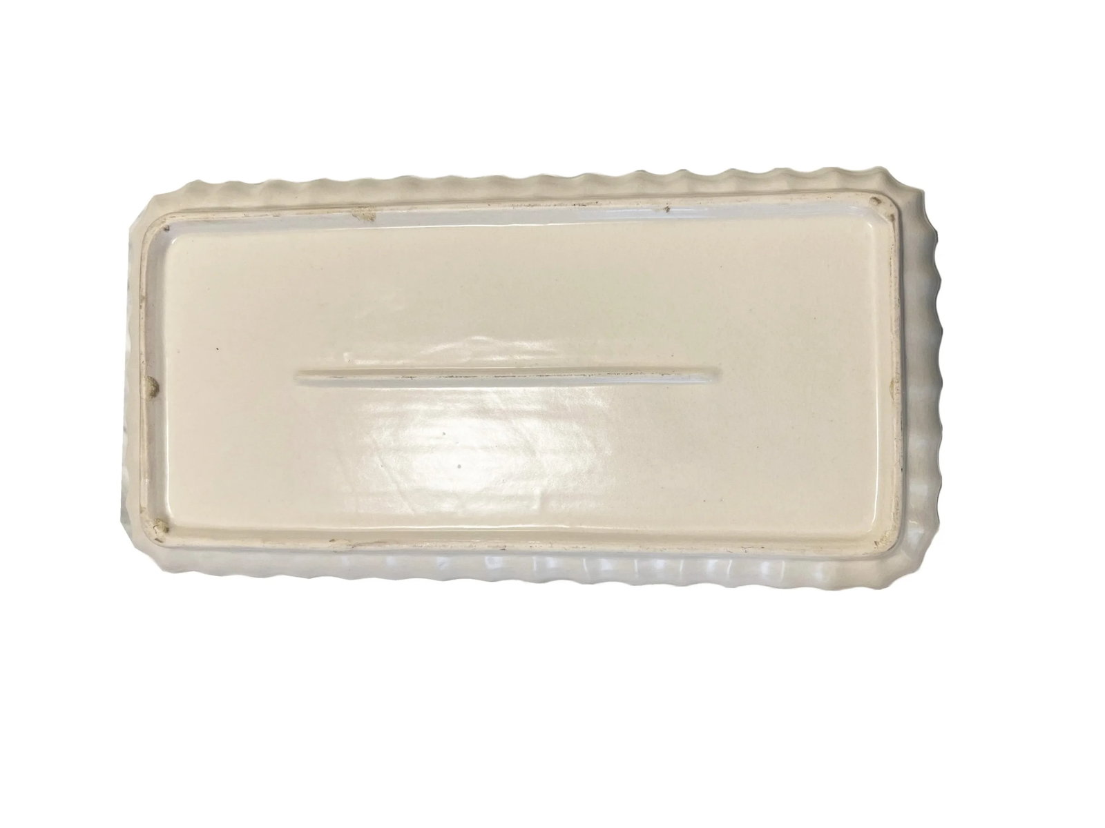 Vintage Waterworks Scalloped Ceramic Tray - 4