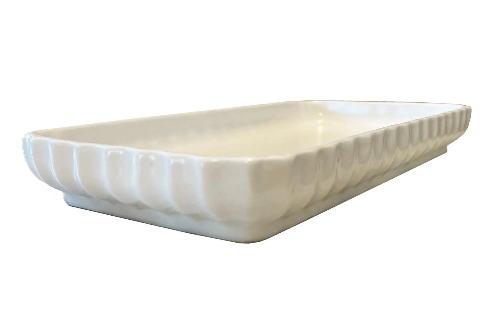 Vintage Waterworks Scalloped Ceramic Tray - 5