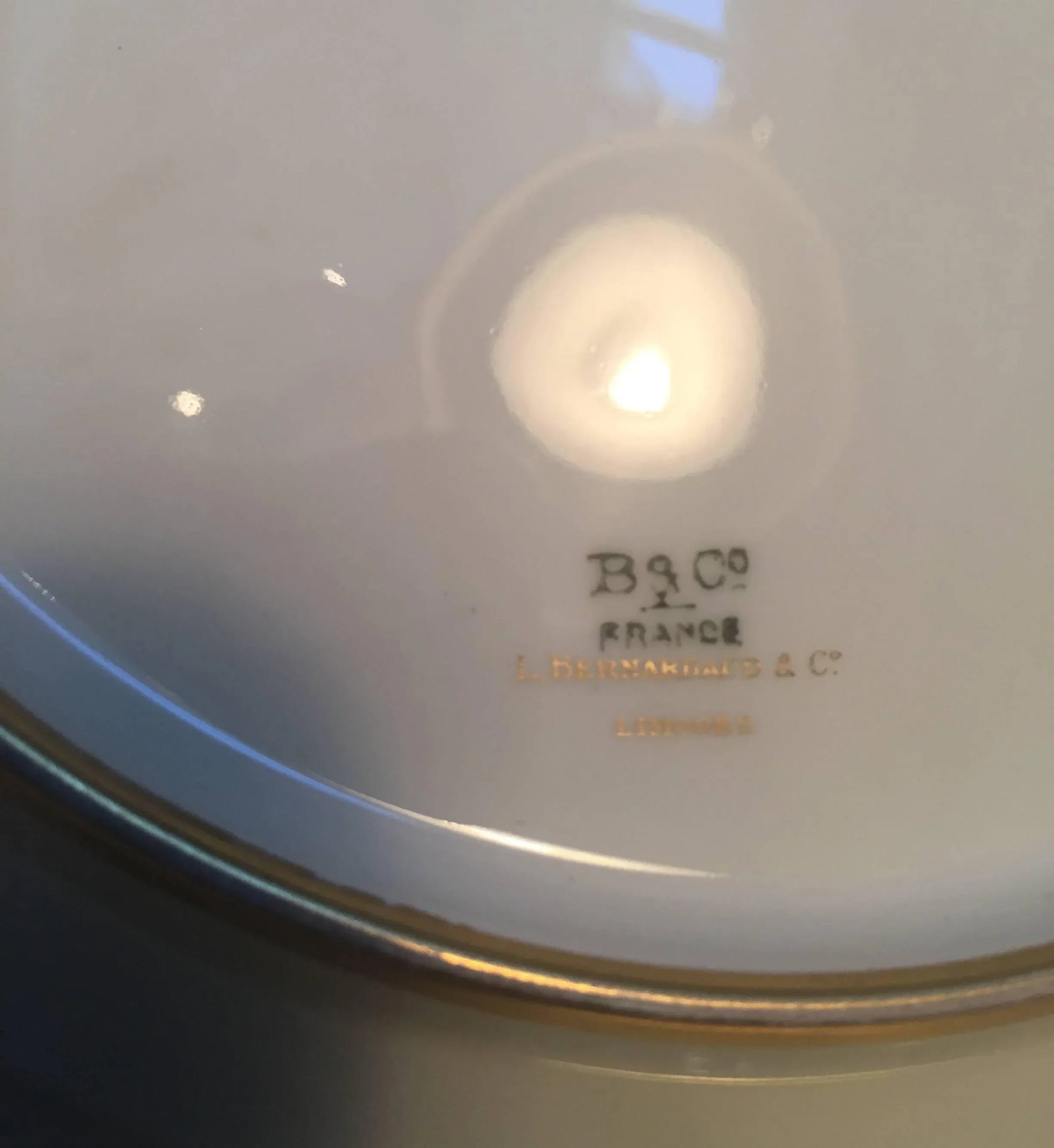 French Gold Encrusted Dinner Plates - Set of 8 - 3