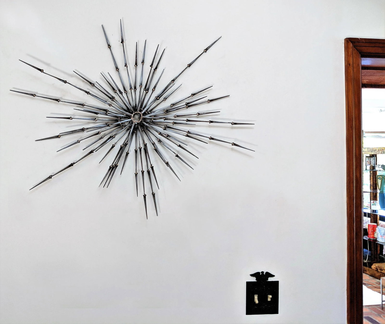 Abstract Brutalist Starburst Metal Sculpture - 10