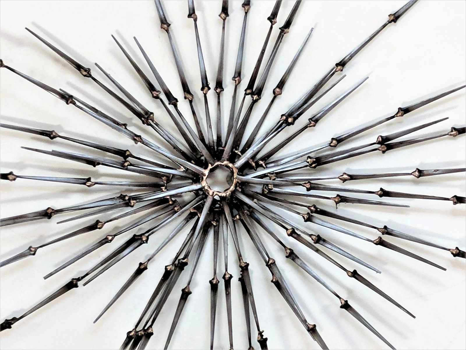 Abstract Brutalist Starburst Metal Sculpture - 2