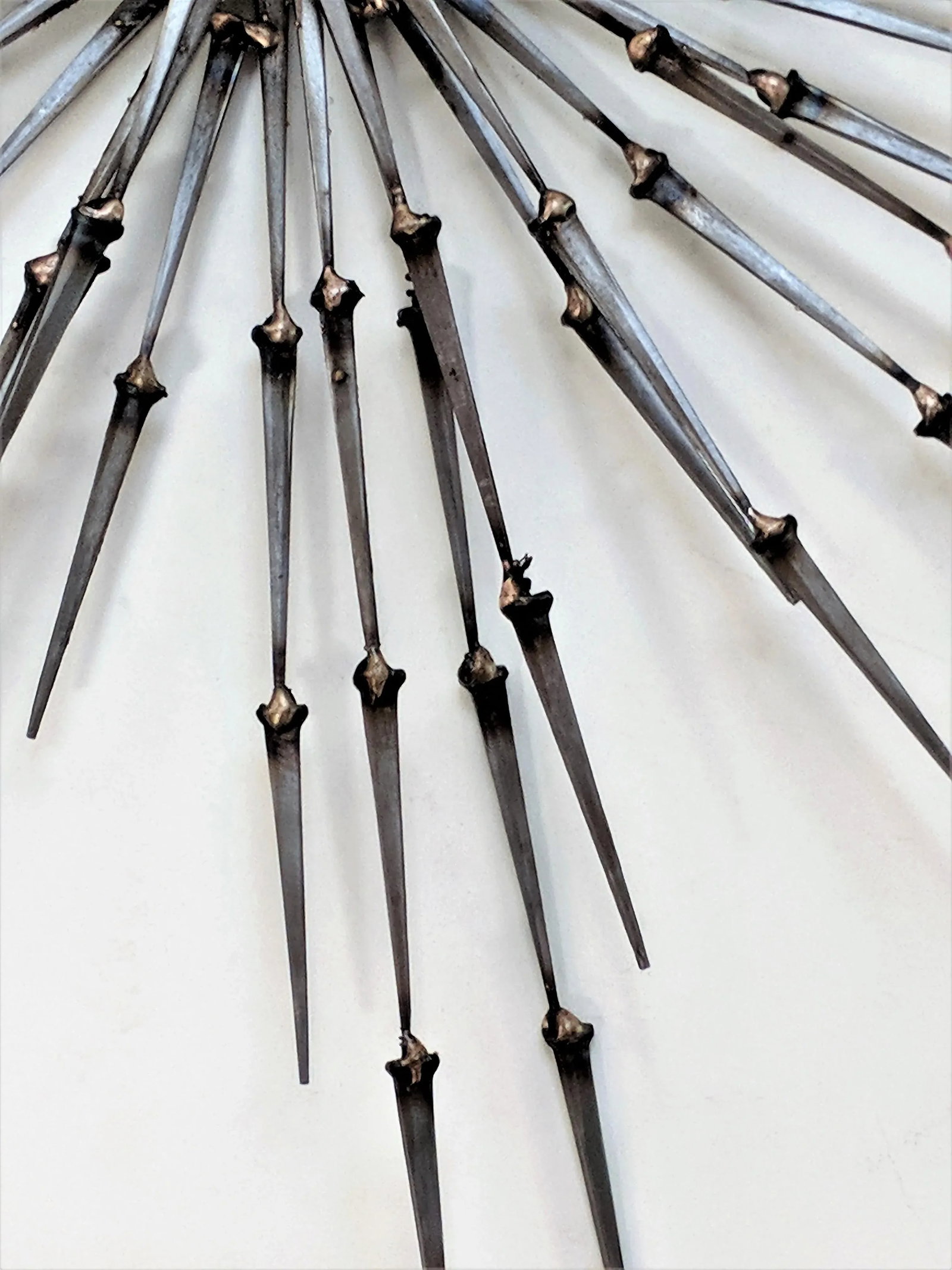 Abstract Brutalist Starburst Metal Sculpture - 4