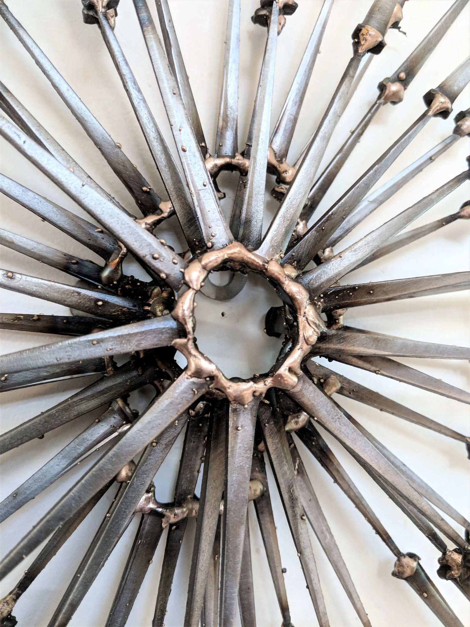 Abstract Brutalist Starburst Metal Sculpture - 6