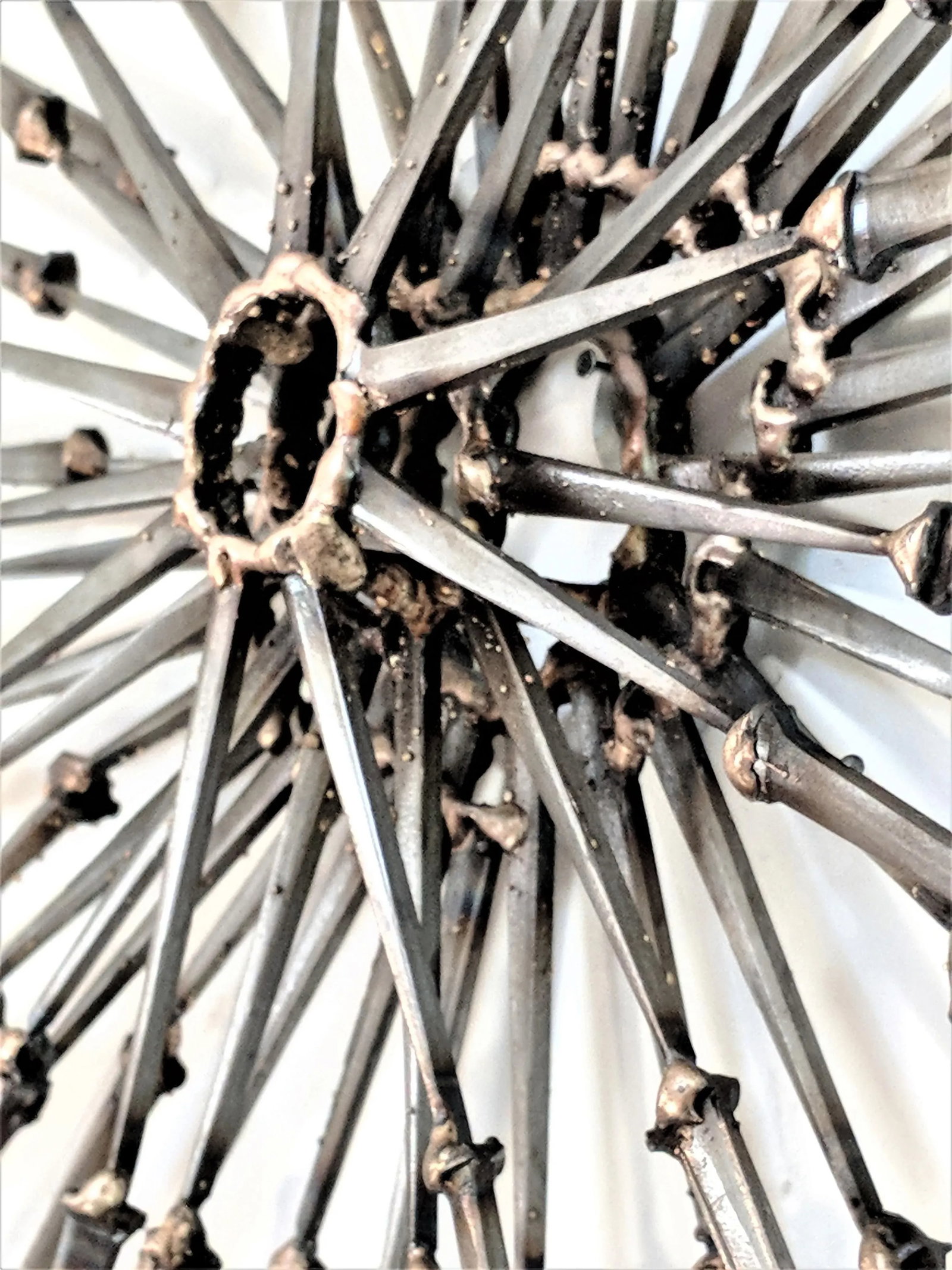 Abstract Brutalist Starburst Metal Sculpture - 7