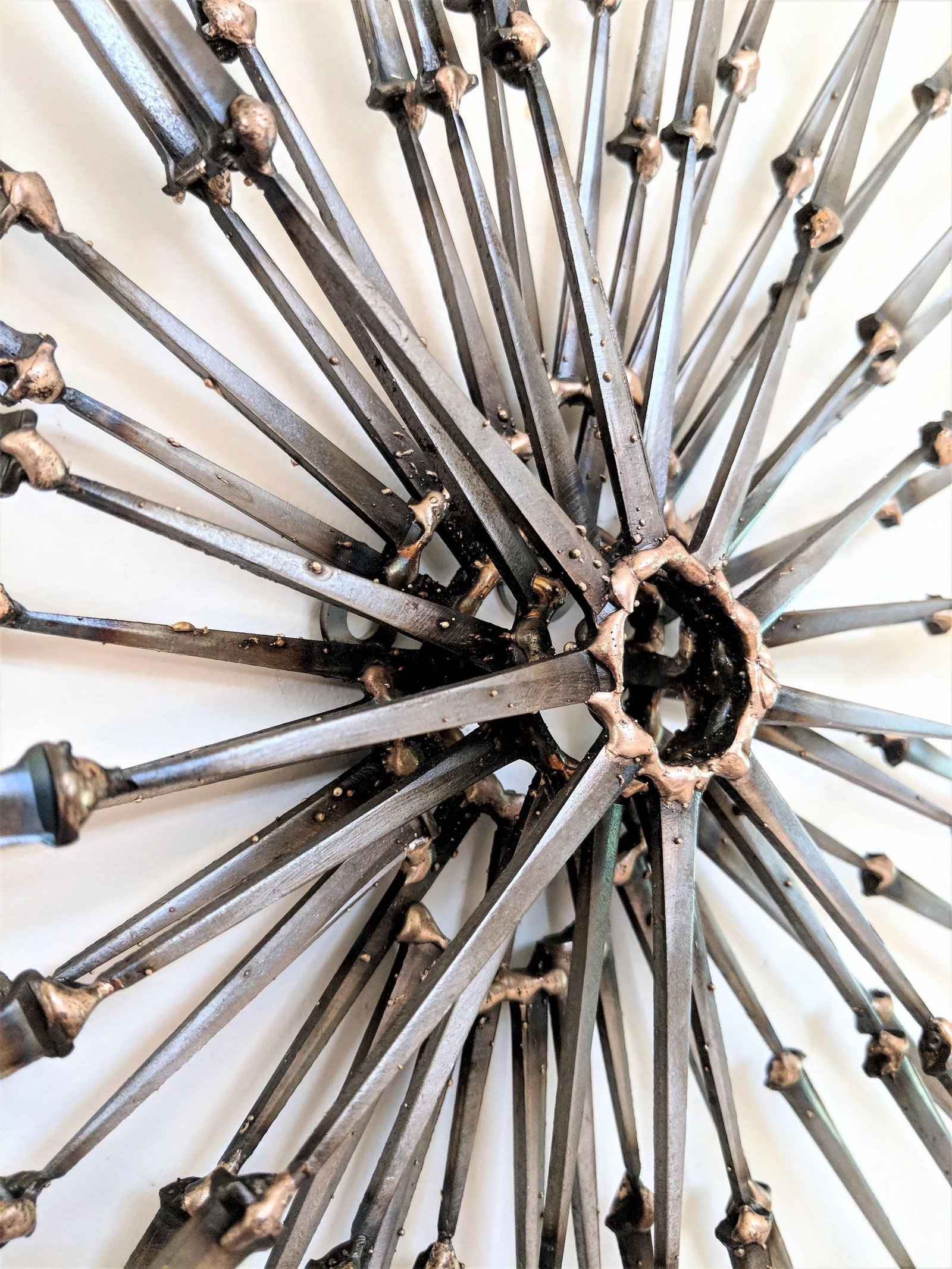 Abstract Brutalist Starburst Metal Sculpture - 9