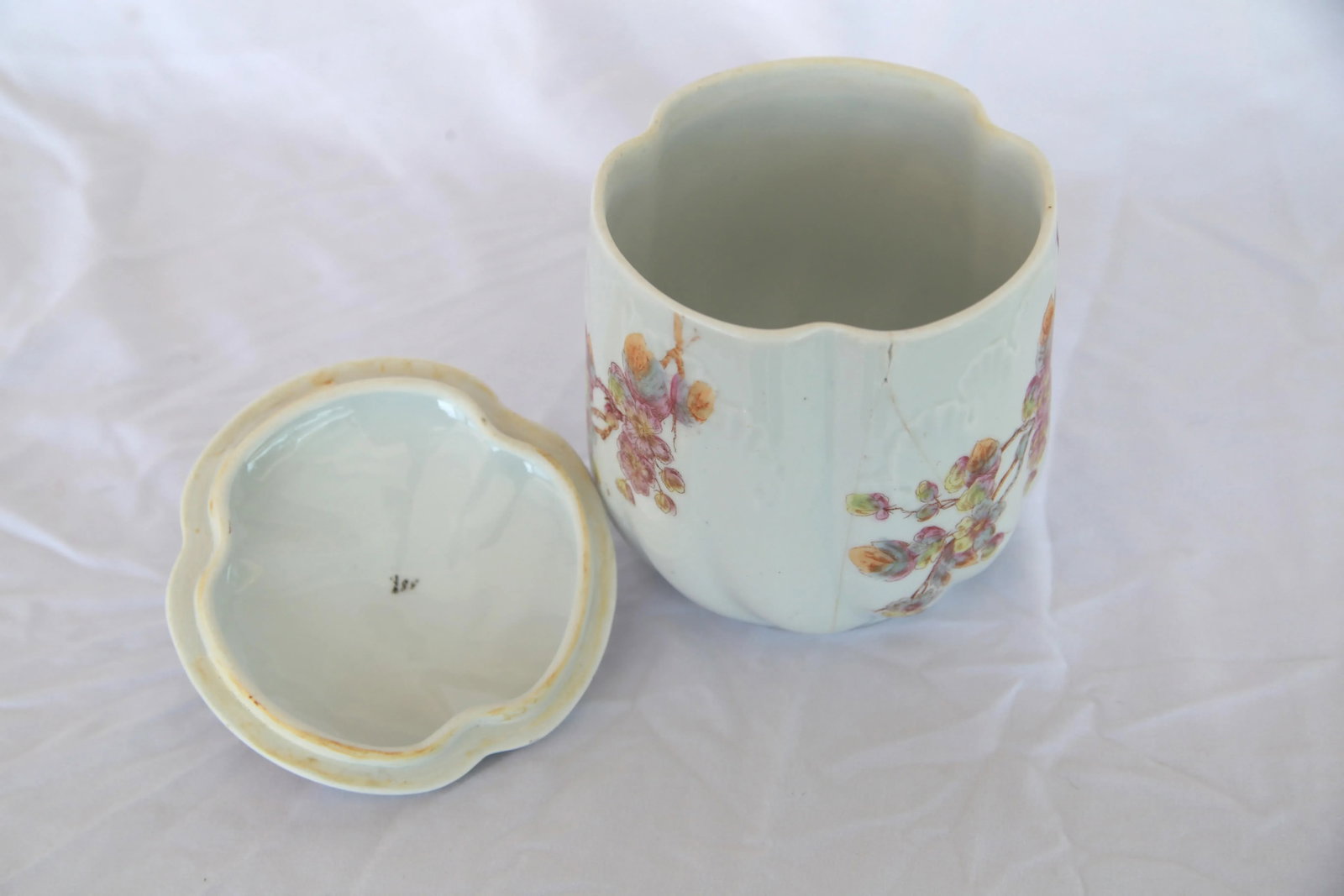 Antique French Porcelain Canister - 2