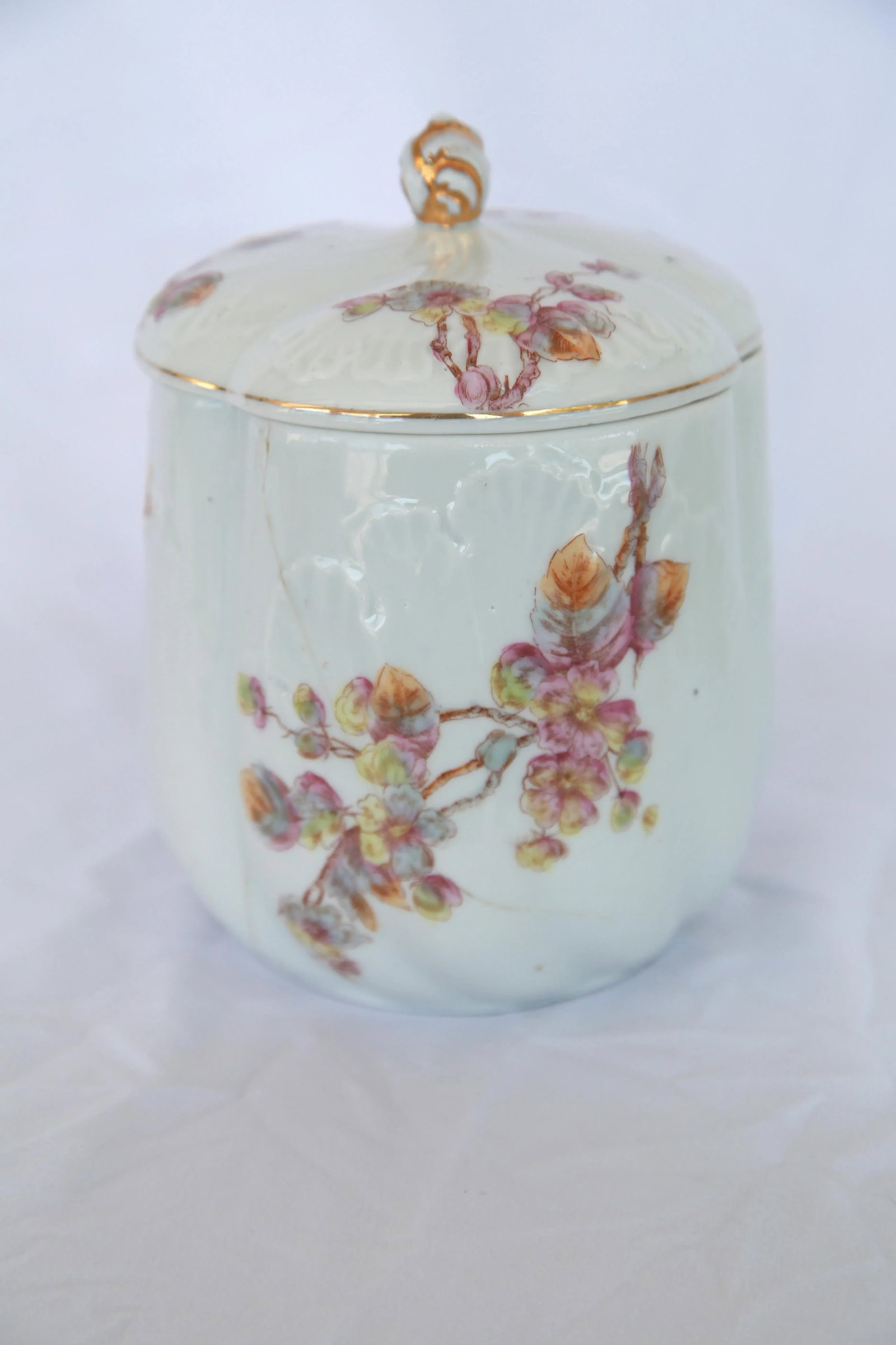Antique French Porcelain Canister - 3