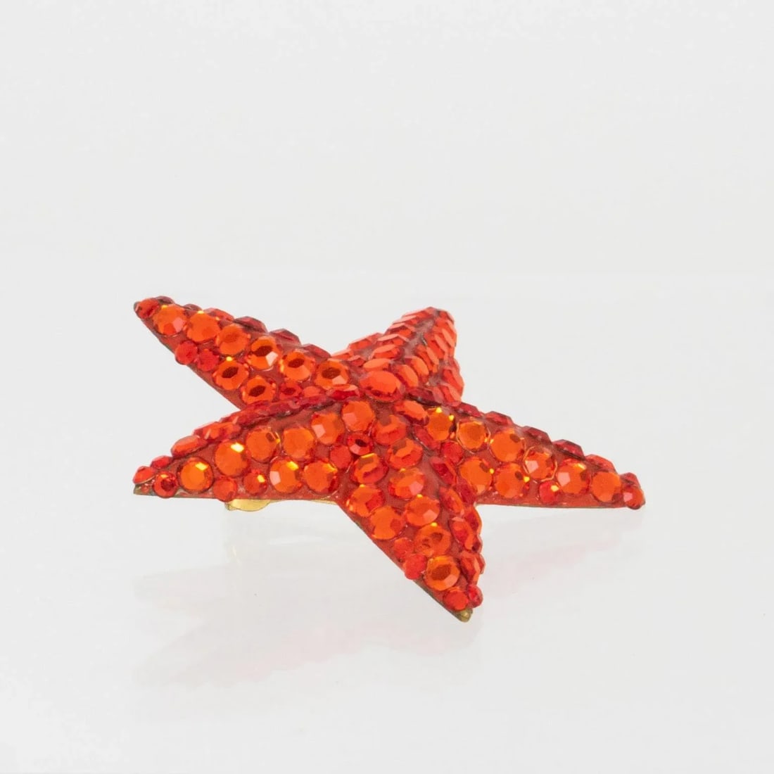 Richard Kerr Neon Orange Star Jeweled Pair of Clip Earrings - 6