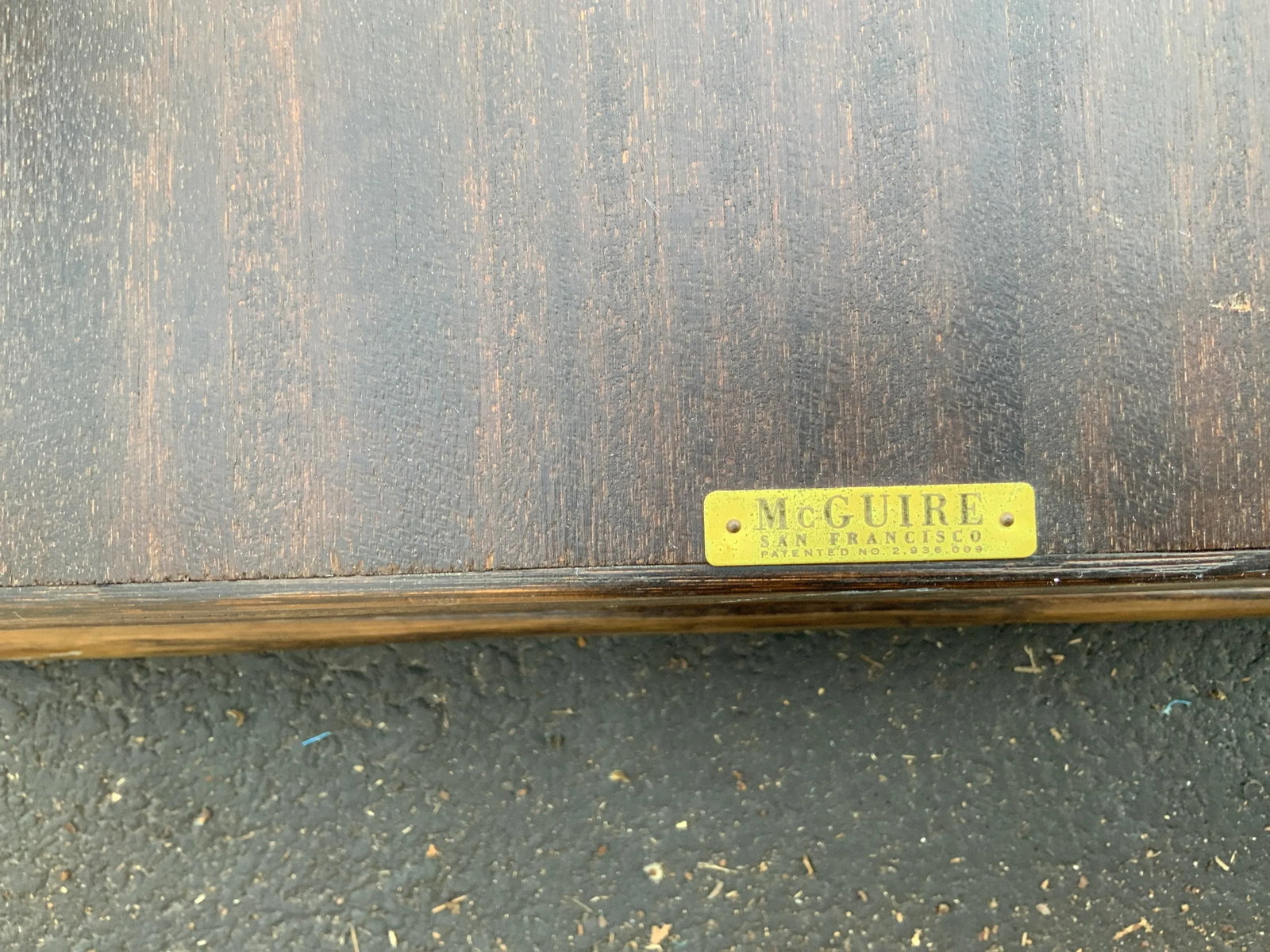 1970s McGuire Oak Rattan Occasional Table - 12