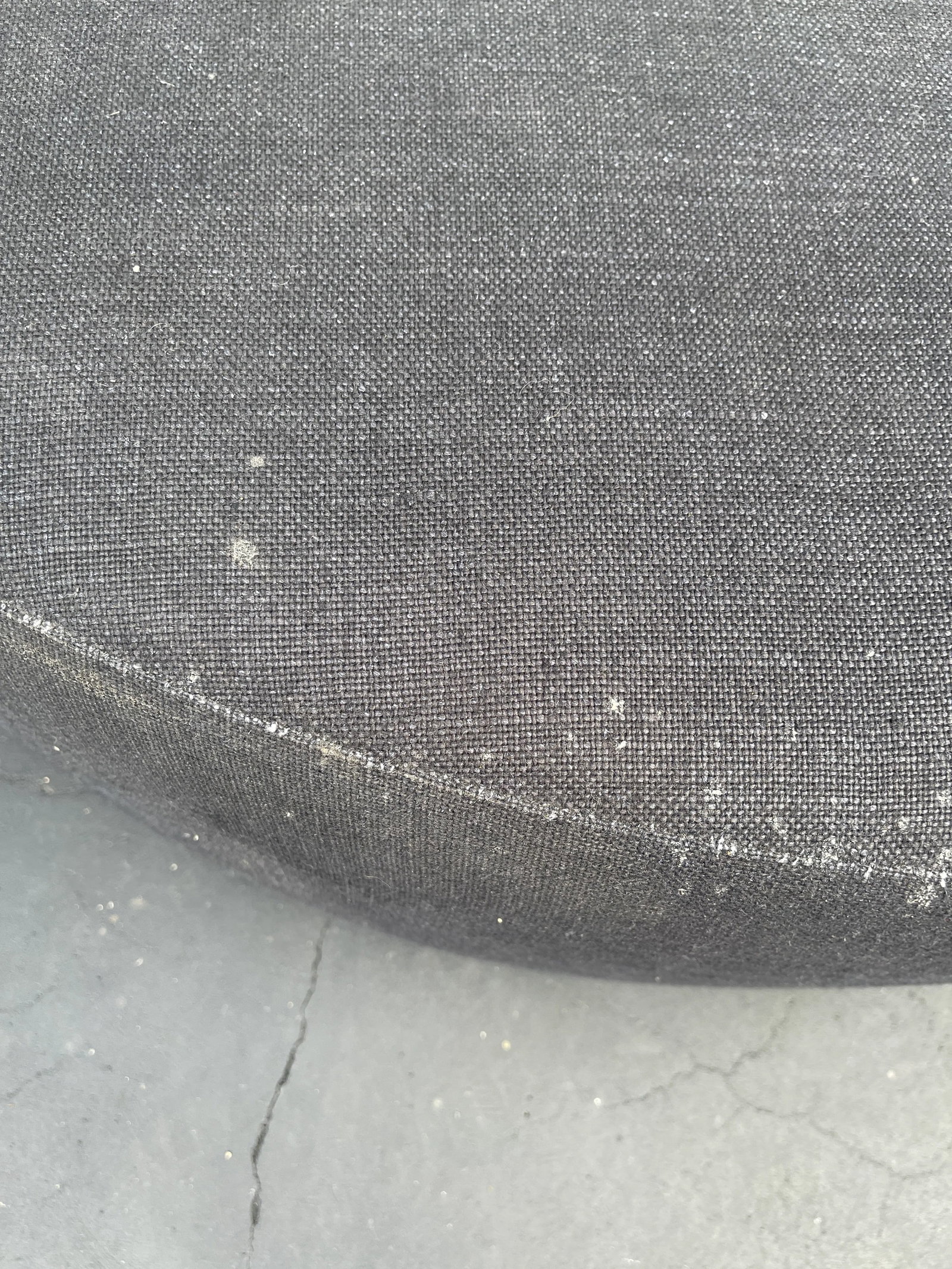 Signed B&b Italia by Antonio Citterio Oversized "Harry" Black Round Ottoman - 6