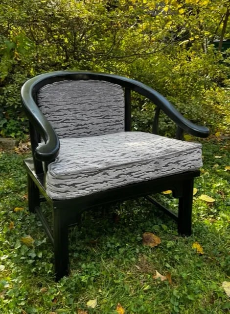 Refinished and Reupholstered - Century Furniture James Mont Ming Style Lounge Chairs - a Pair - 4