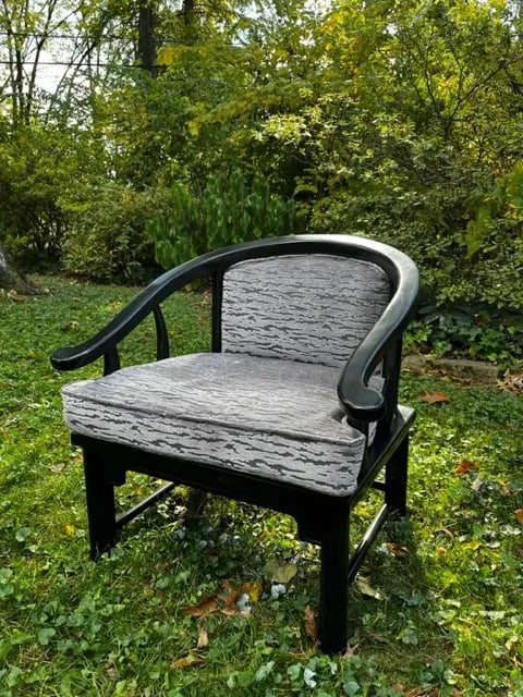 Refinished and Reupholstered - Century Furniture James Mont Ming Style Lounge Chairs - a Pair - 6