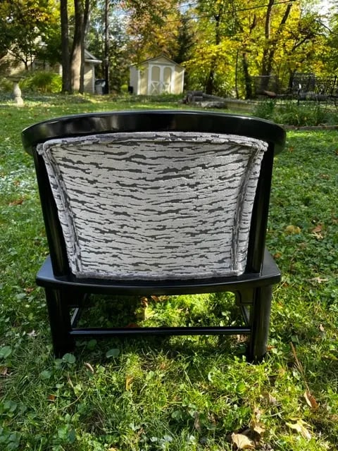 Refinished and Reupholstered - Century Furniture James Mont Ming Style Lounge Chairs - a Pair - 9
