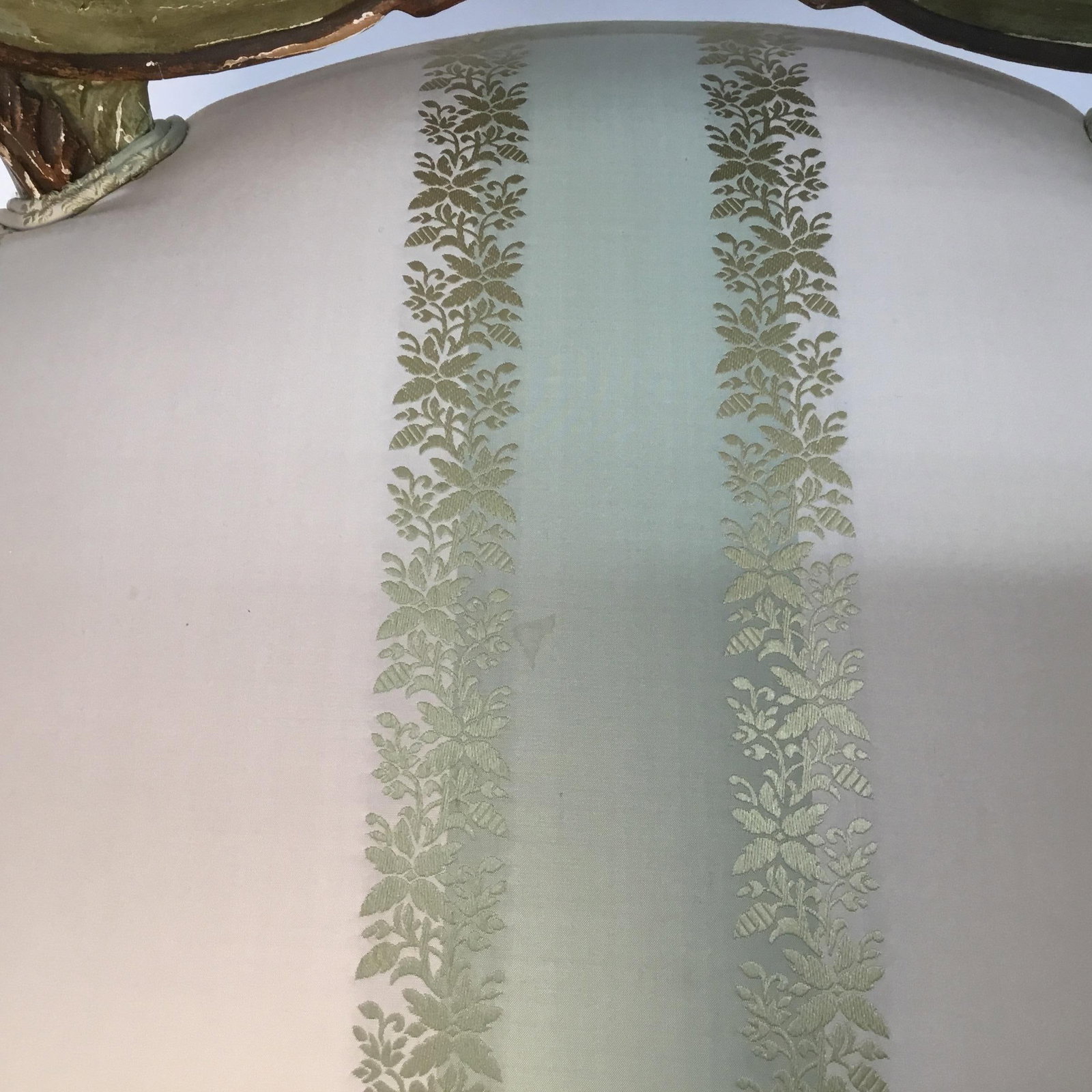 Late 19th Century Vintage Italian Green Painted, Carved and Gilt Louis XV Side Chairs- A Pair - 7