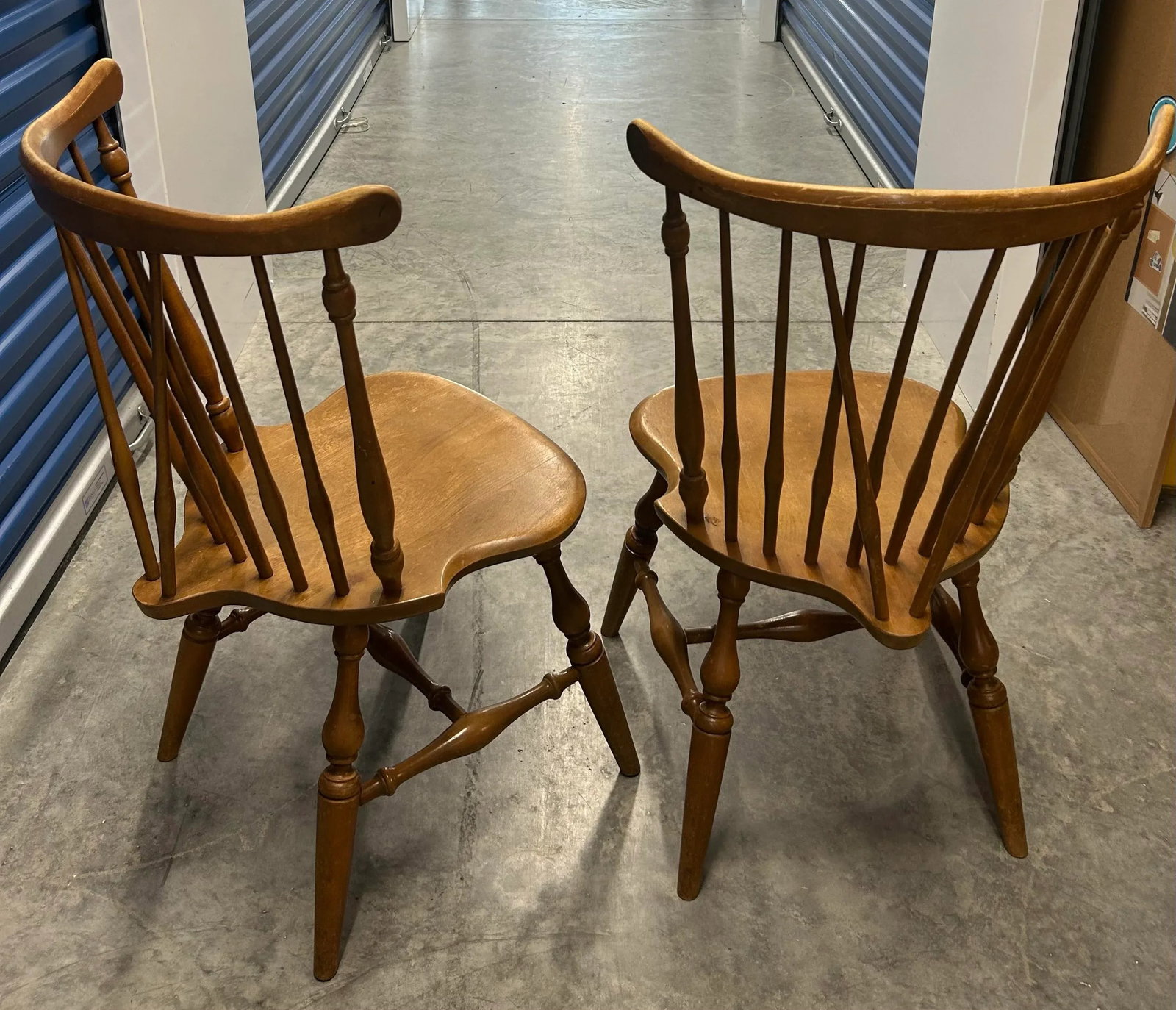 Late 20th Century Vintage Ethan Allen by Baumritter Dining Chairs Heirloom Nutmeg Wood #10-6020 - a - 4