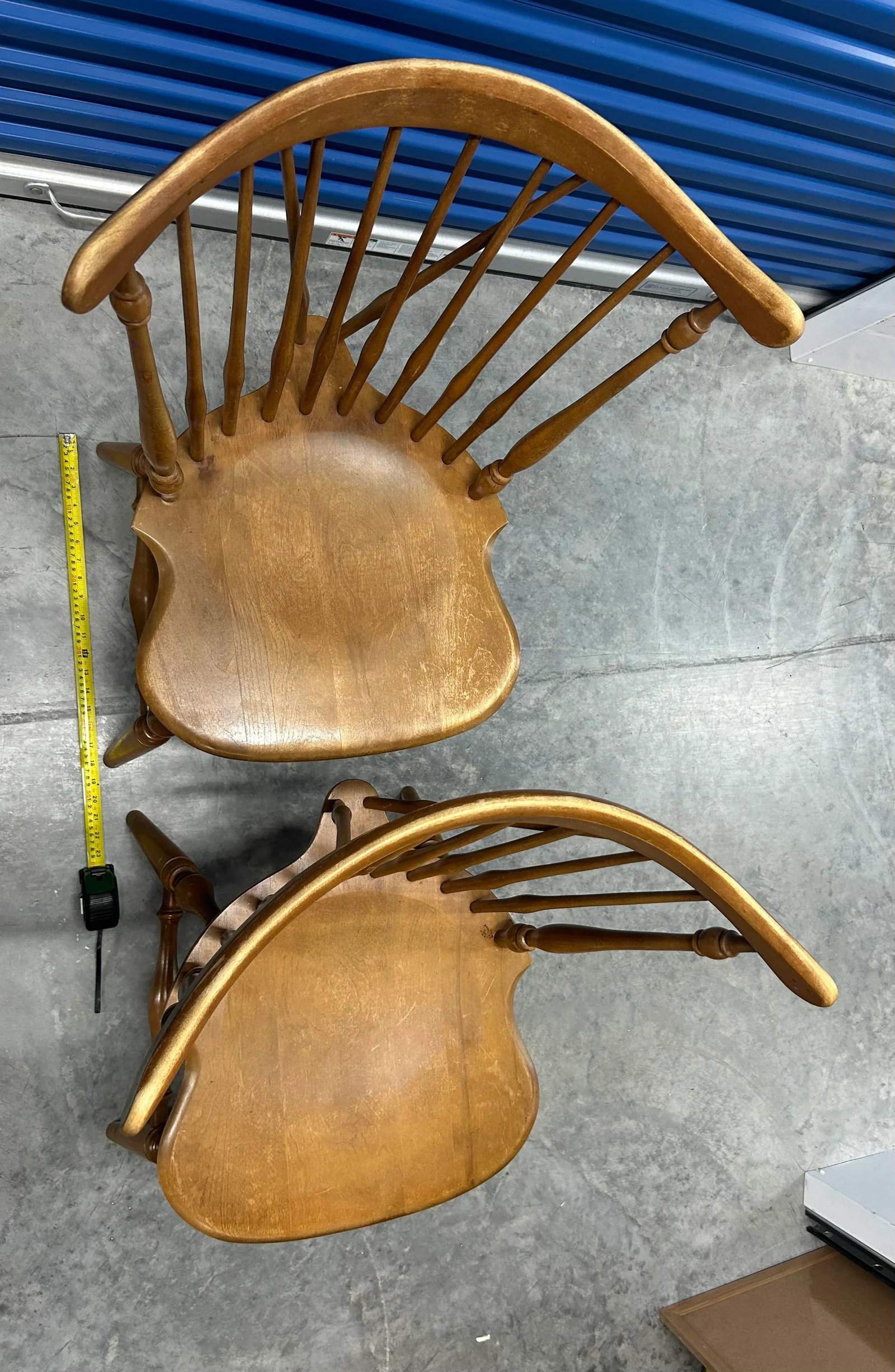 Late 20th Century Vintage Ethan Allen by Baumritter Dining Chairs Heirloom Nutmeg Wood #10-6020 - a - 5