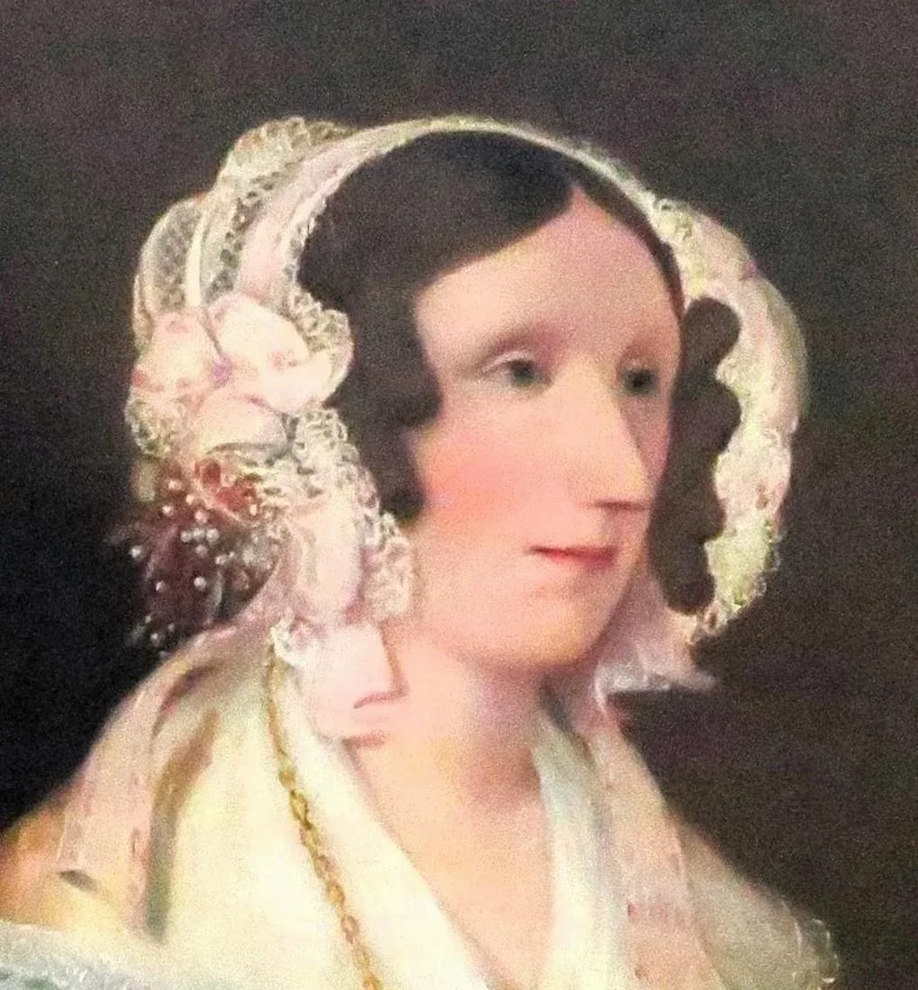 19th C. Portrait Oil Painting of a Woman Lady Antique Victorian - 4