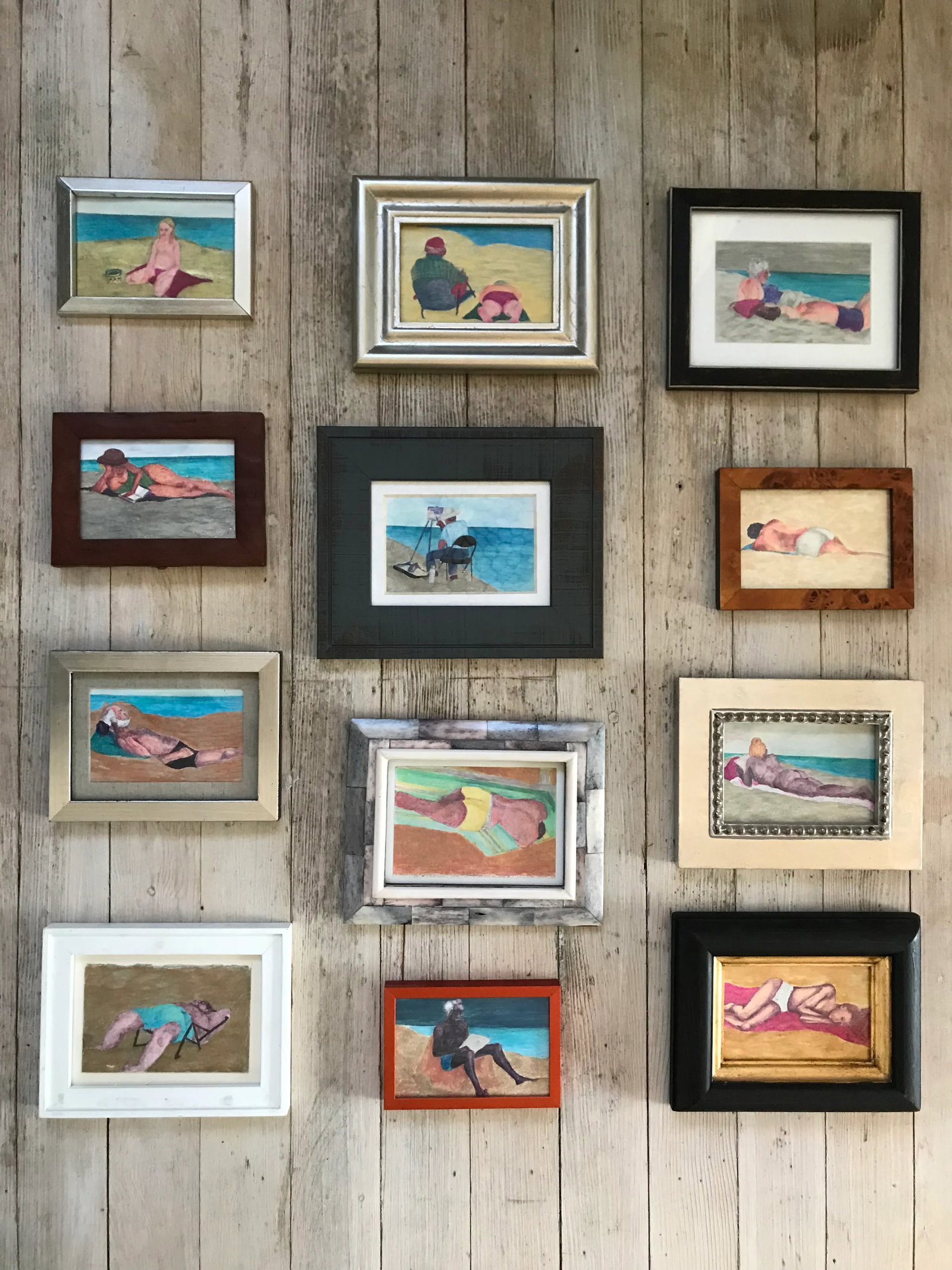 1990's Vintage "Mi ami Miami?" Pen and Nail Polish Drawings- Set of 12 - 12