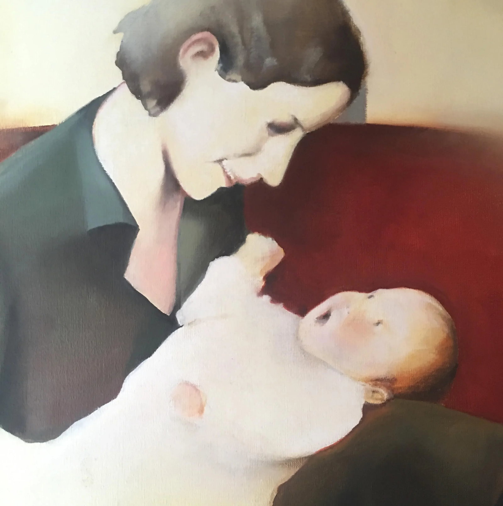 Realist Oil Painting on Canvas, "Mother & Son" - 10