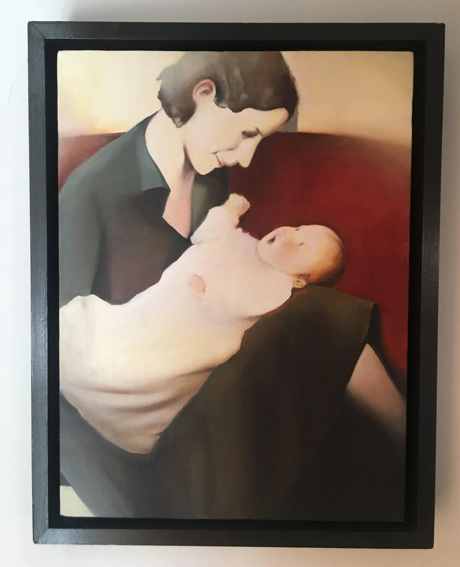 Realist Oil Painting on Canvas, "Mother & Son" - 13