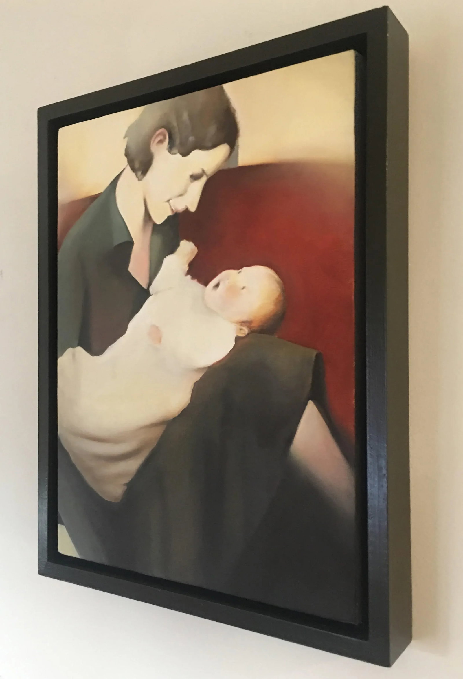 Realist Oil Painting on Canvas, "Mother & Son" - 3