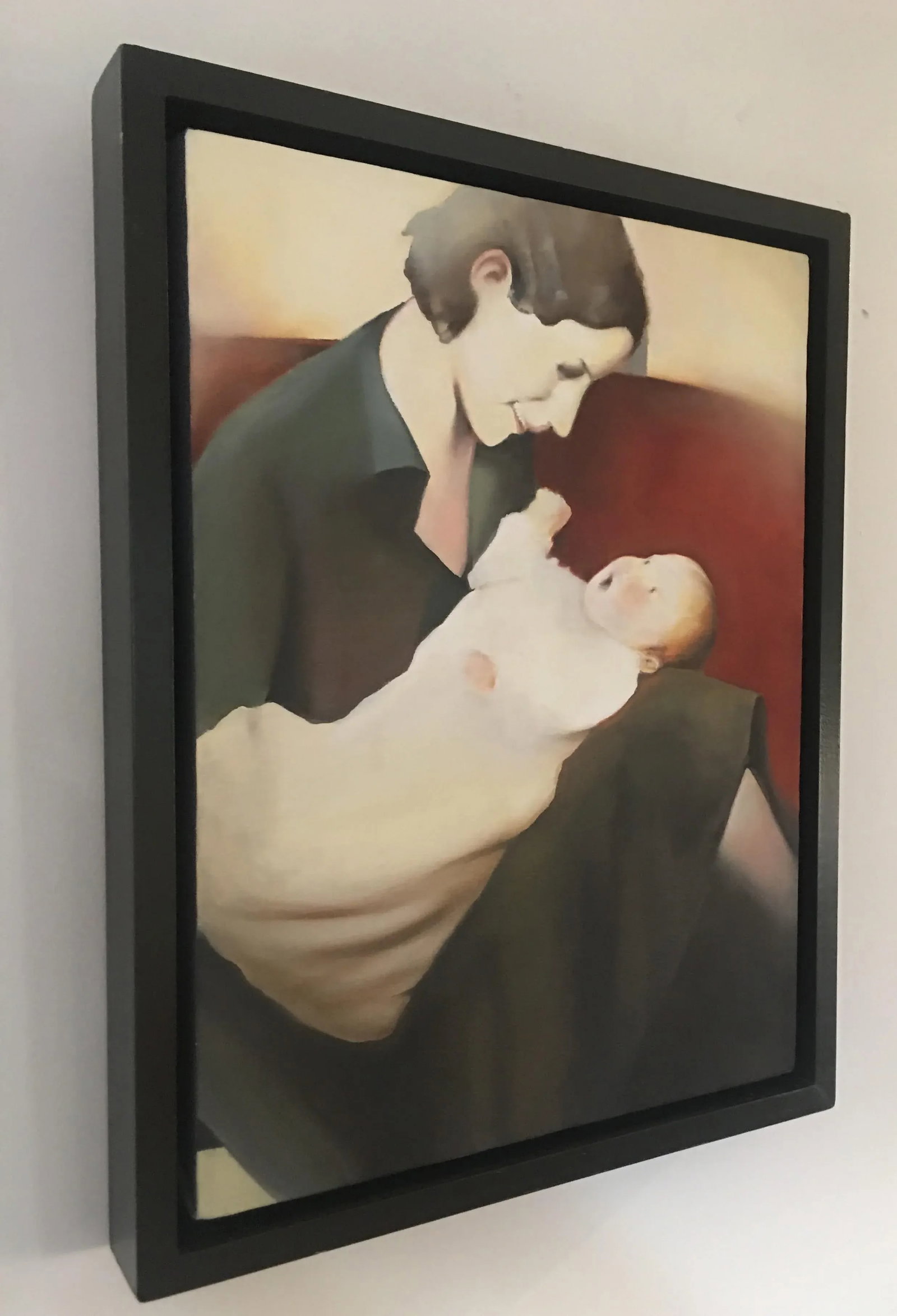 Realist Oil Painting on Canvas, "Mother & Son" - 4