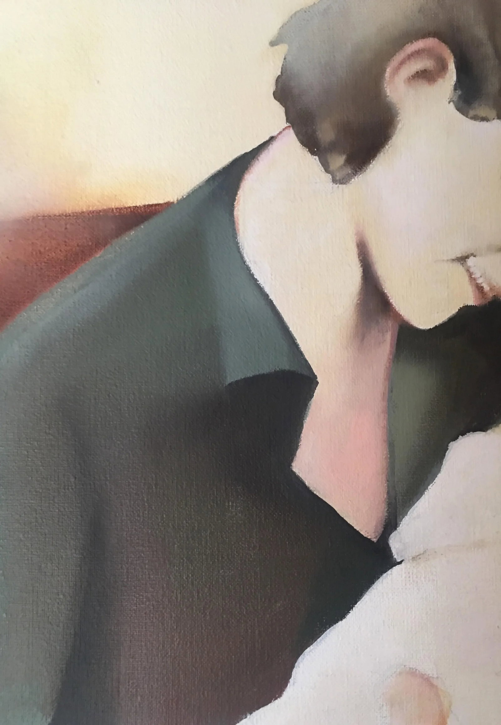 Realist Oil Painting on Canvas, "Mother & Son" - 6