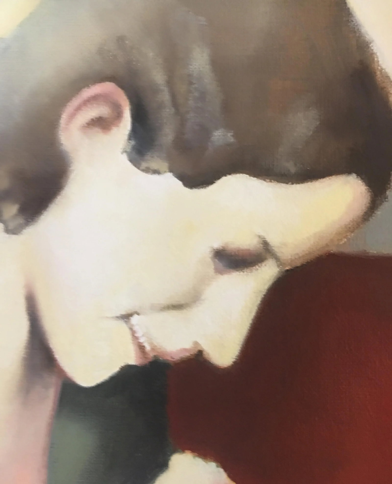 Realist Oil Painting on Canvas, "Mother & Son" - 9