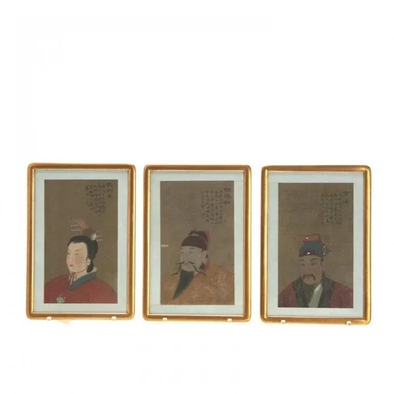 Early 20th Century Antique Chinese Ancestral Portrait Paintings- Set of 8 - 2