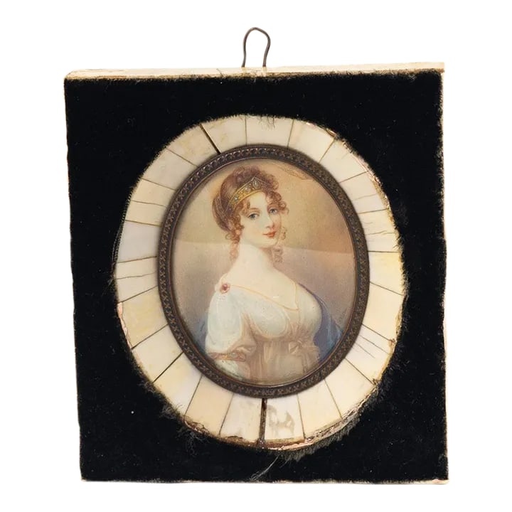 Antique 19th Century Miniature Portrait of Queen Louise (1 of 10)