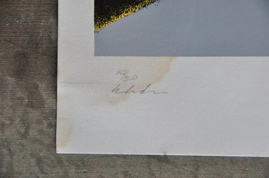Limited Edition Signed Silkscreen Print John Lennon Portrait by Yoko Ono, 1990 - 2