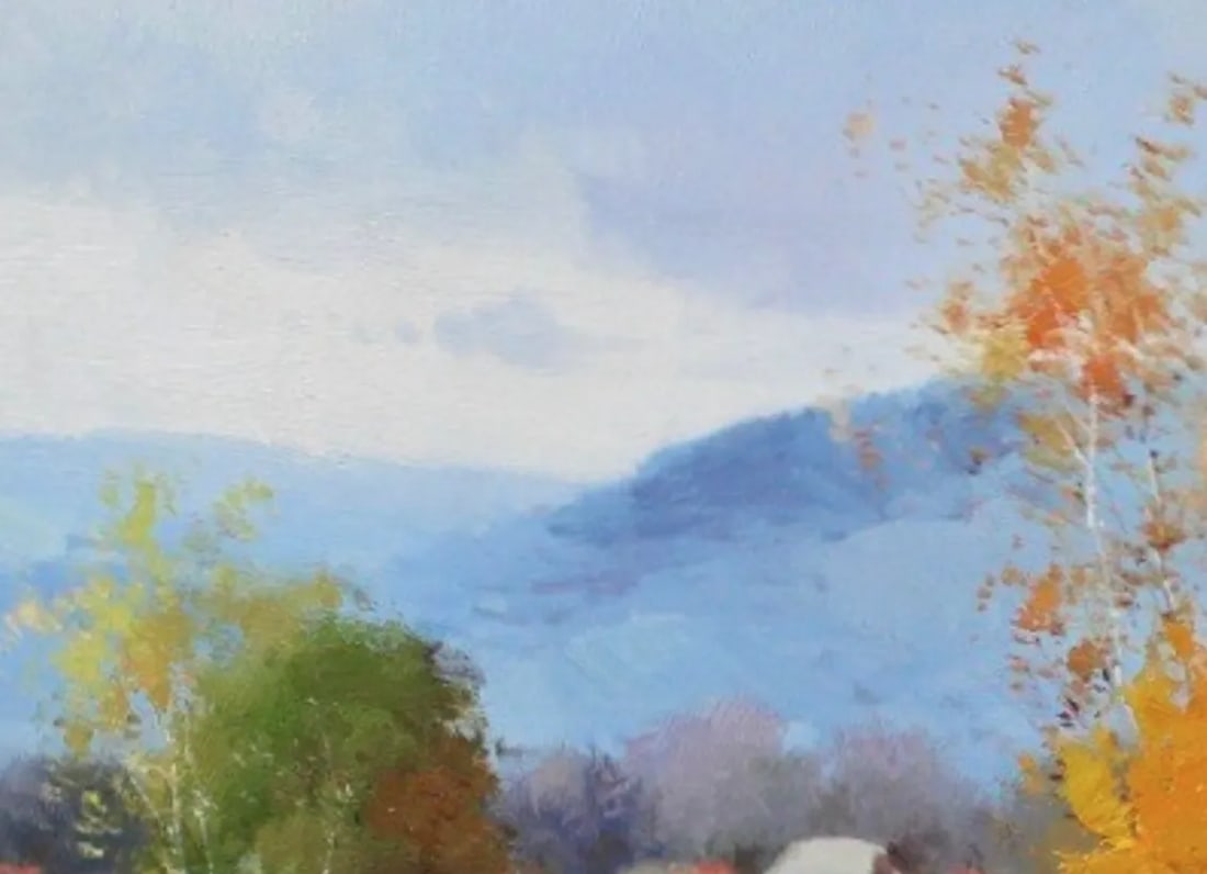 Autumn Landscape Impressionist Style Framed Oil Painting - 5
