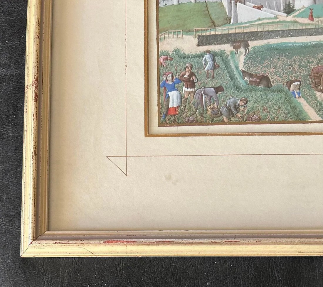 Medieval Illuminated Manuscript From the Book of Hours - 3