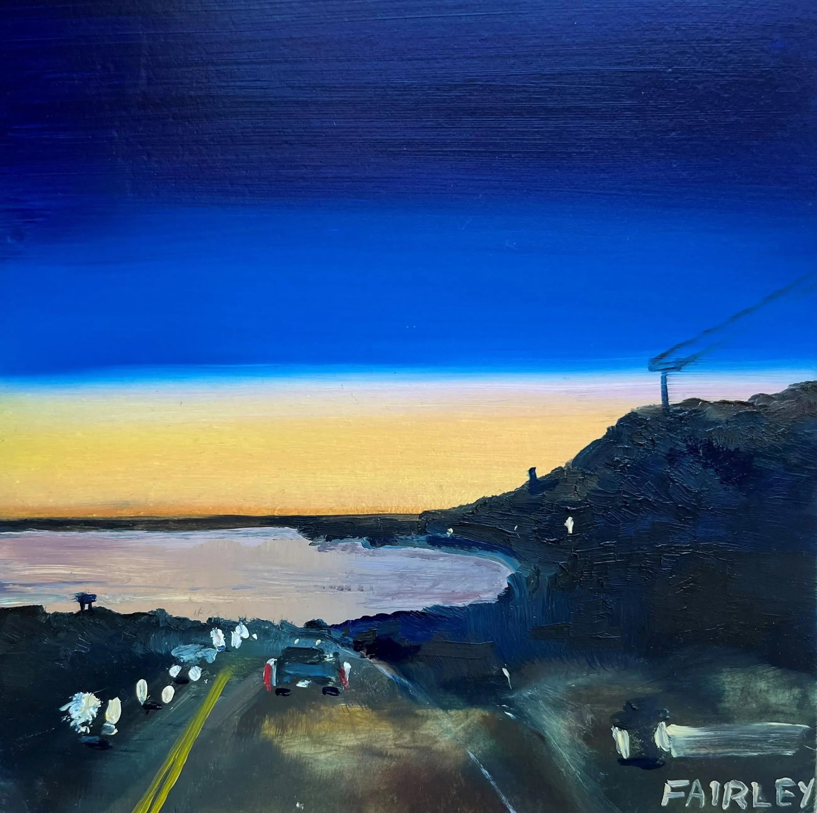 Night Glow, Original Miniature Oil Painting by Jessica Fairley - 3