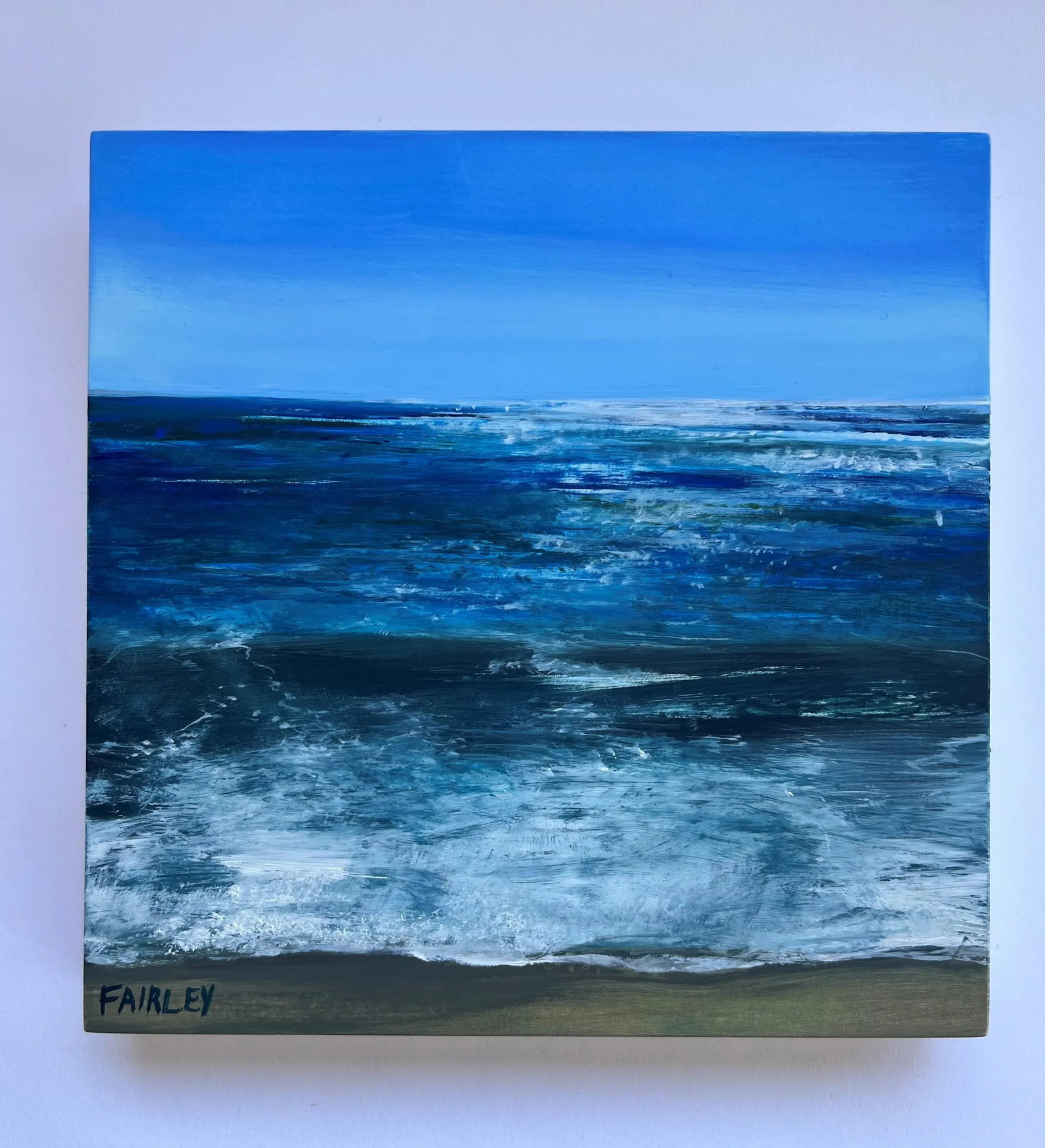 Zuma Beach, Ca, 6x6 Inch Miniature Oil Painting by Jessica Fairley - 3
