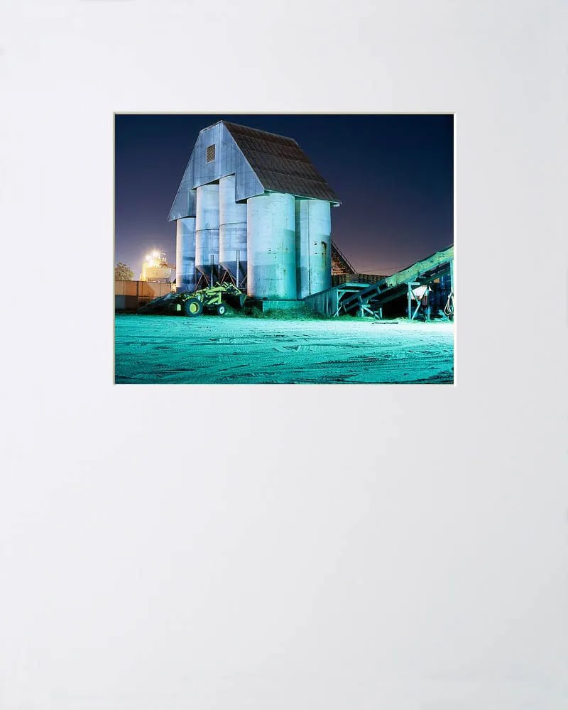 Contemporary Night Photograph "Silos" by John Vias - 2