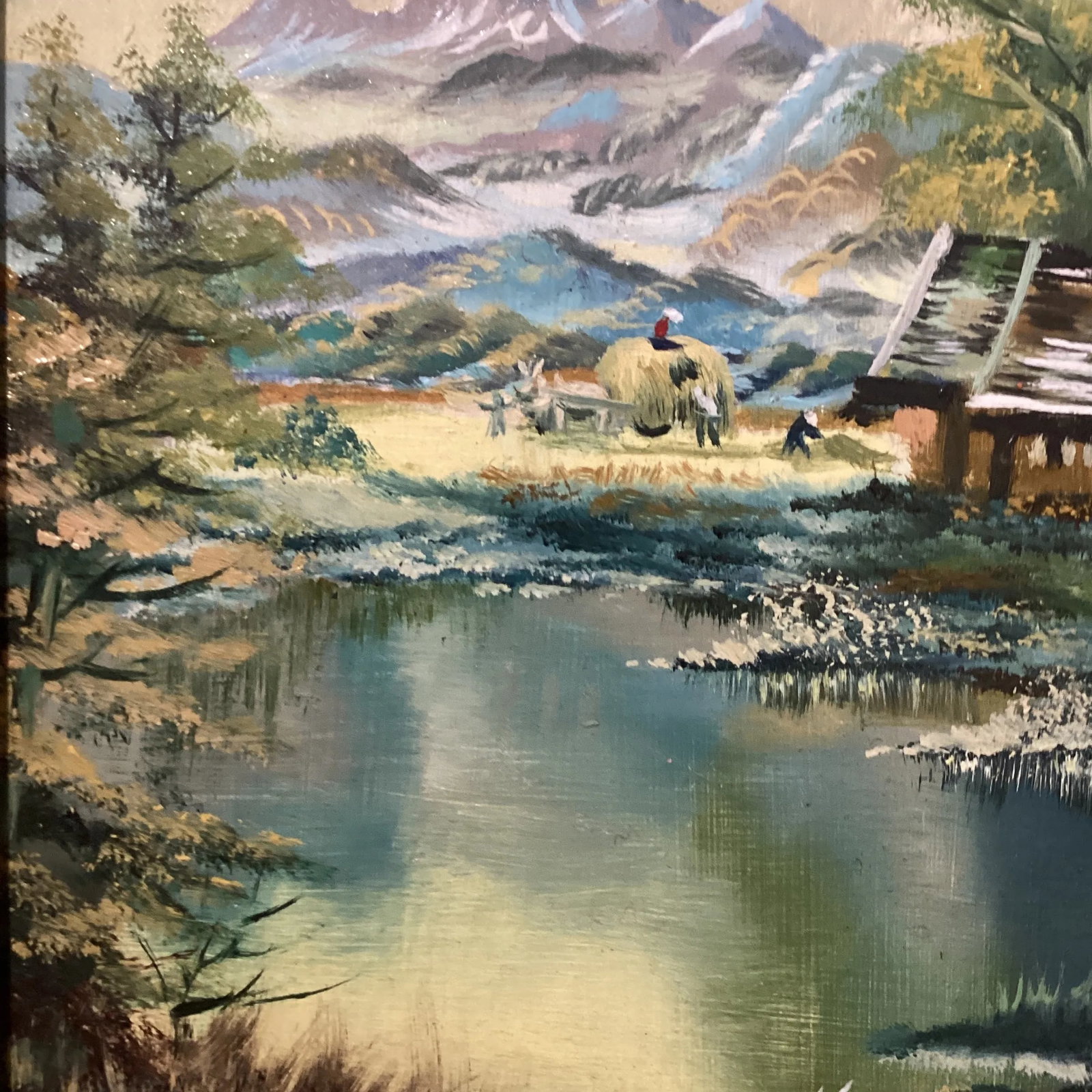 Antique Hein Hoppmann Landscape Oil Painting, Framed - 10