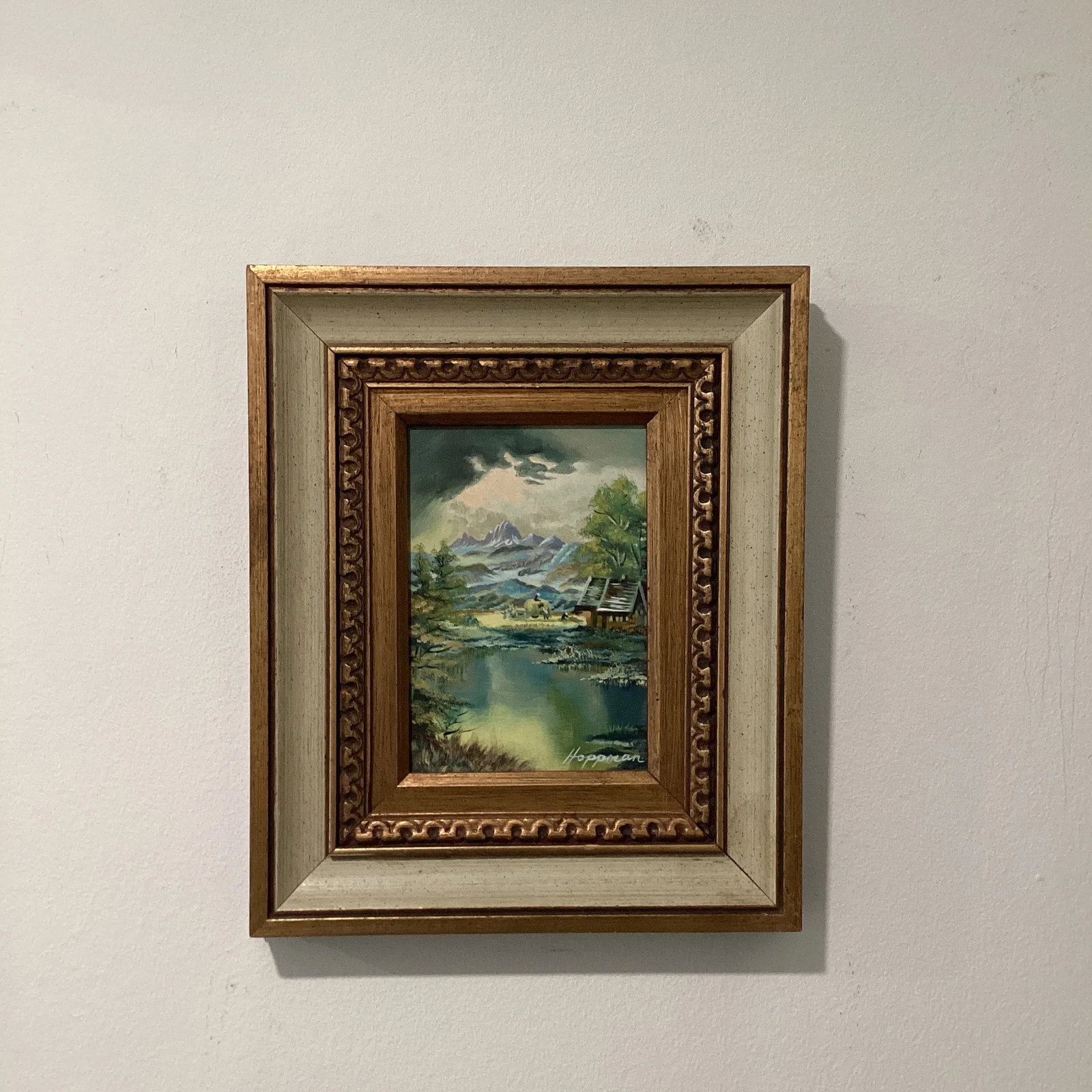 Antique Hein Hoppmann Landscape Oil Painting, Framed - 11