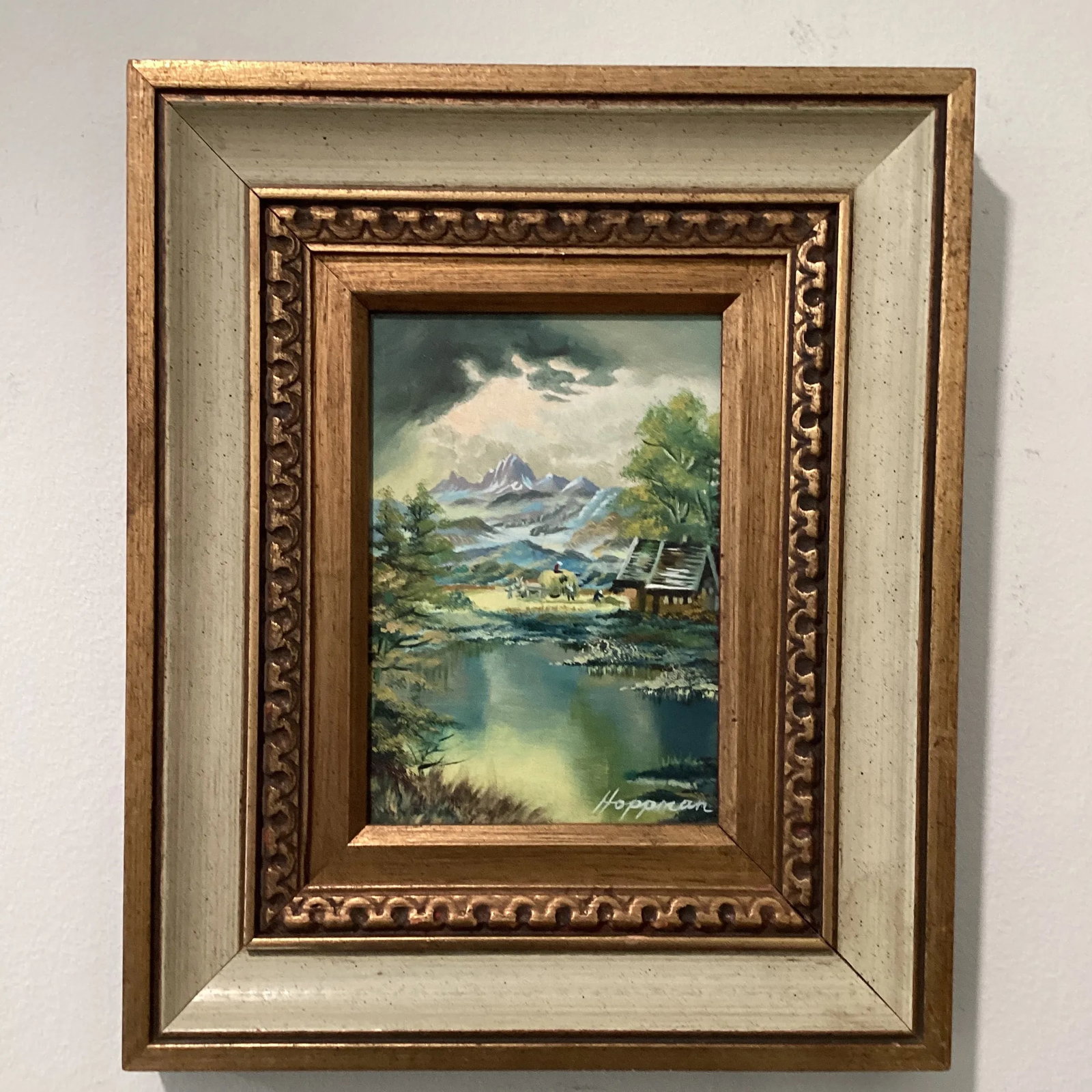 Antique Hein Hoppmann Landscape Oil Painting, Framed - 2
