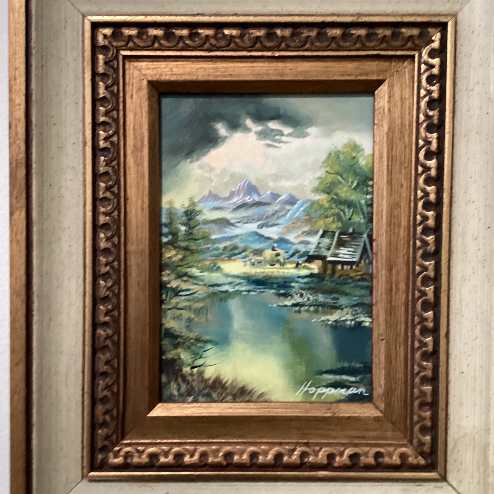 Antique Hein Hoppmann Landscape Oil Painting, Framed - 3