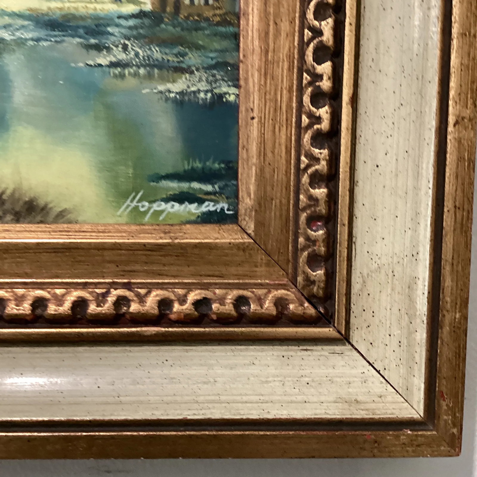 Antique Hein Hoppmann Landscape Oil Painting, Framed - 8
