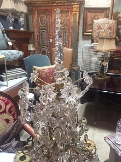 Early 19th Century French Dore Bronze & Crystal Girandoles - a Pair - 6