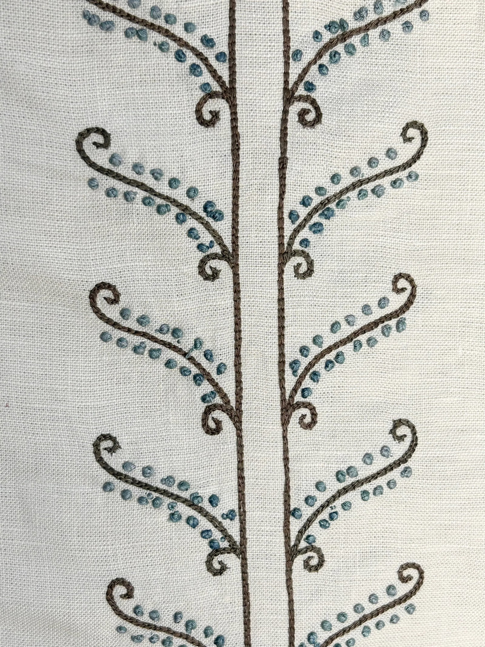 Chelsea Textiles "Moghul Leaf Stripe" Embroidery- 6.25 Yards - 3