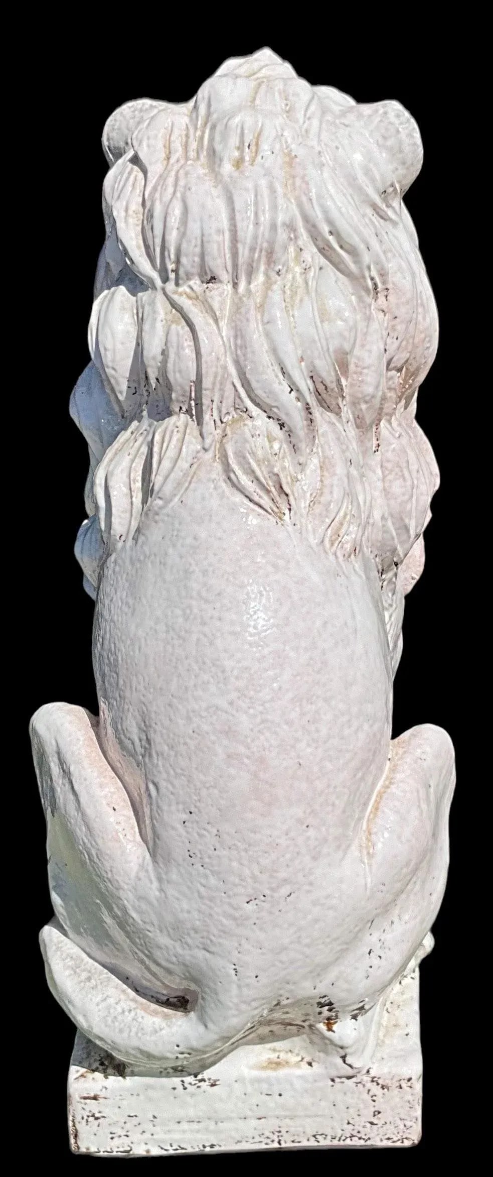 Hollywood Regency Era Italian Terracotta Neoclassical Lion Figurine / Garden Statue - 4