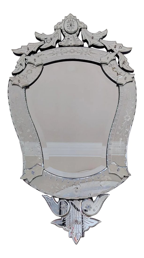 19th Century Antique Venetian Mirror With Bevelled Glass Detail (1 of 6)