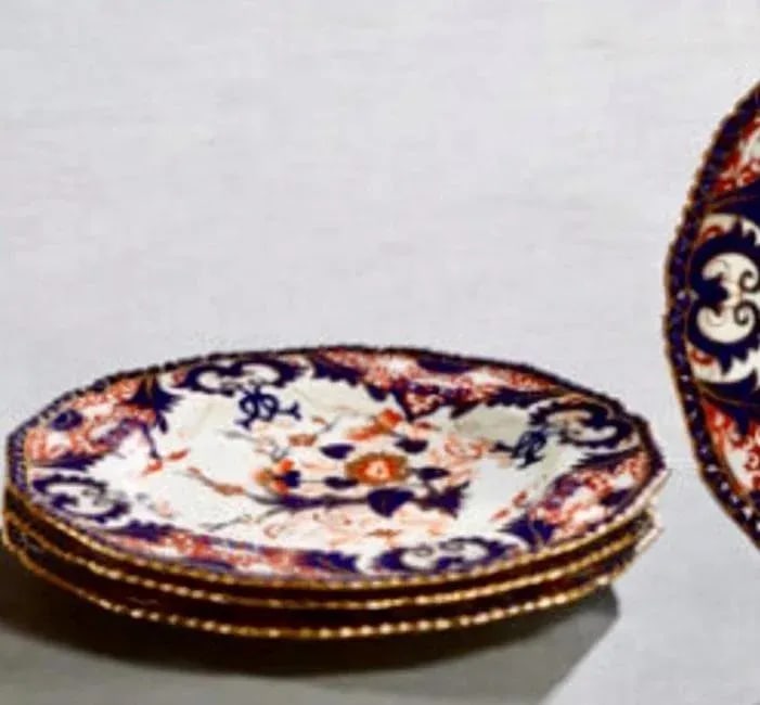 Set of 6 Antique Early 19th Century Masons Imari Colors Dinner Plates - 8