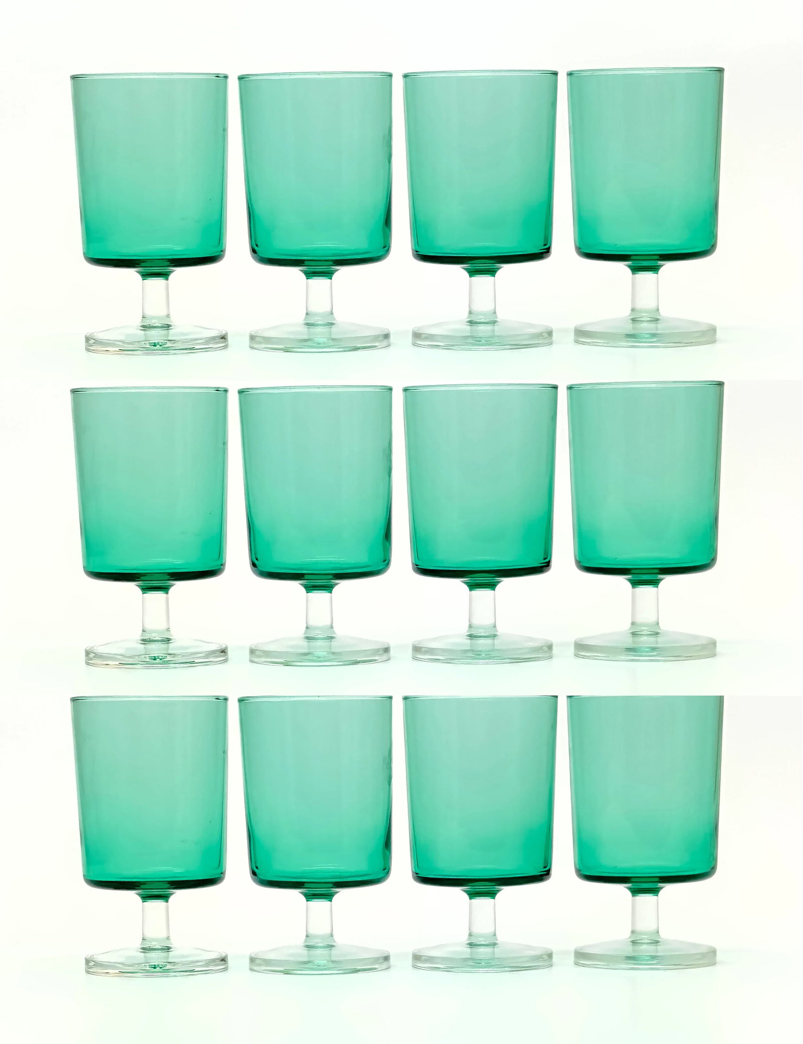 1960s Monumental Collection of Luminarc Emerald Stemware - 72 Pieces - 12
