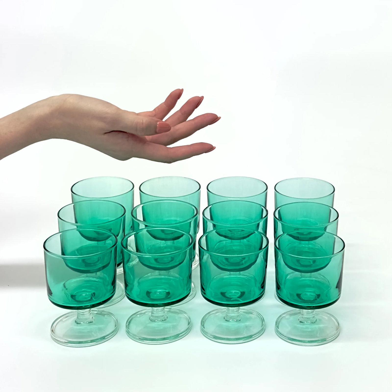 1960s Monumental Collection of Luminarc Emerald Stemware - 72 Pieces - 4