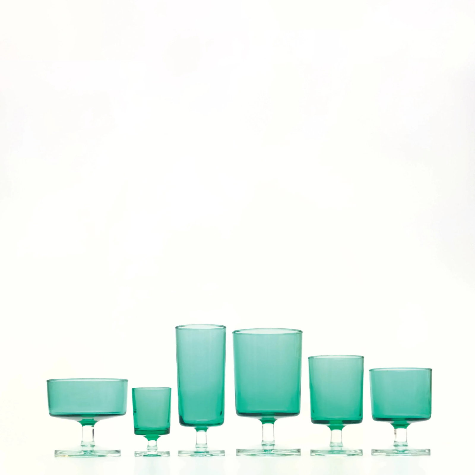 1960s Monumental Collection of Luminarc Emerald Stemware - 72 Pieces - 6