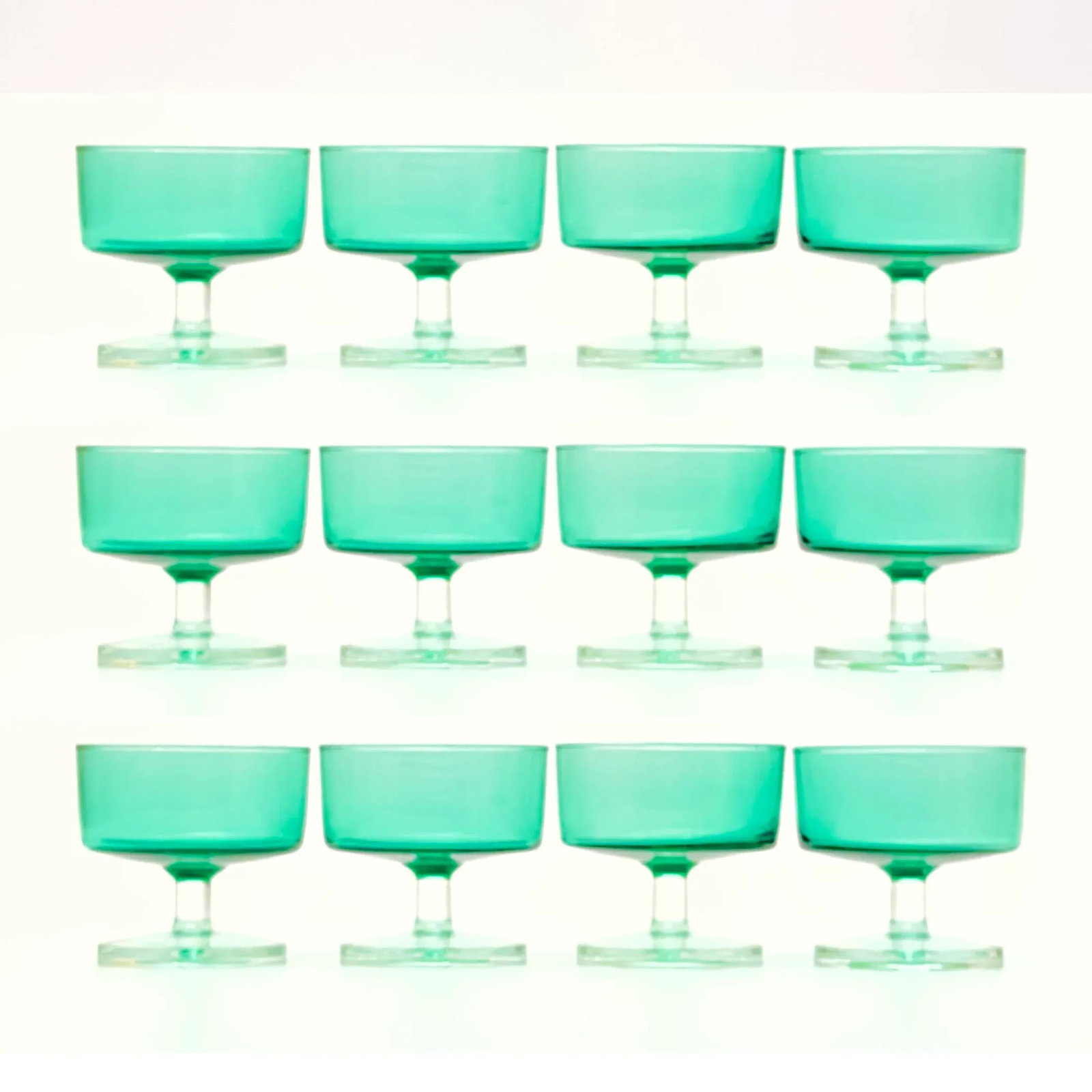 1960s Monumental Collection of Luminarc Emerald Stemware - 72 Pieces - 8